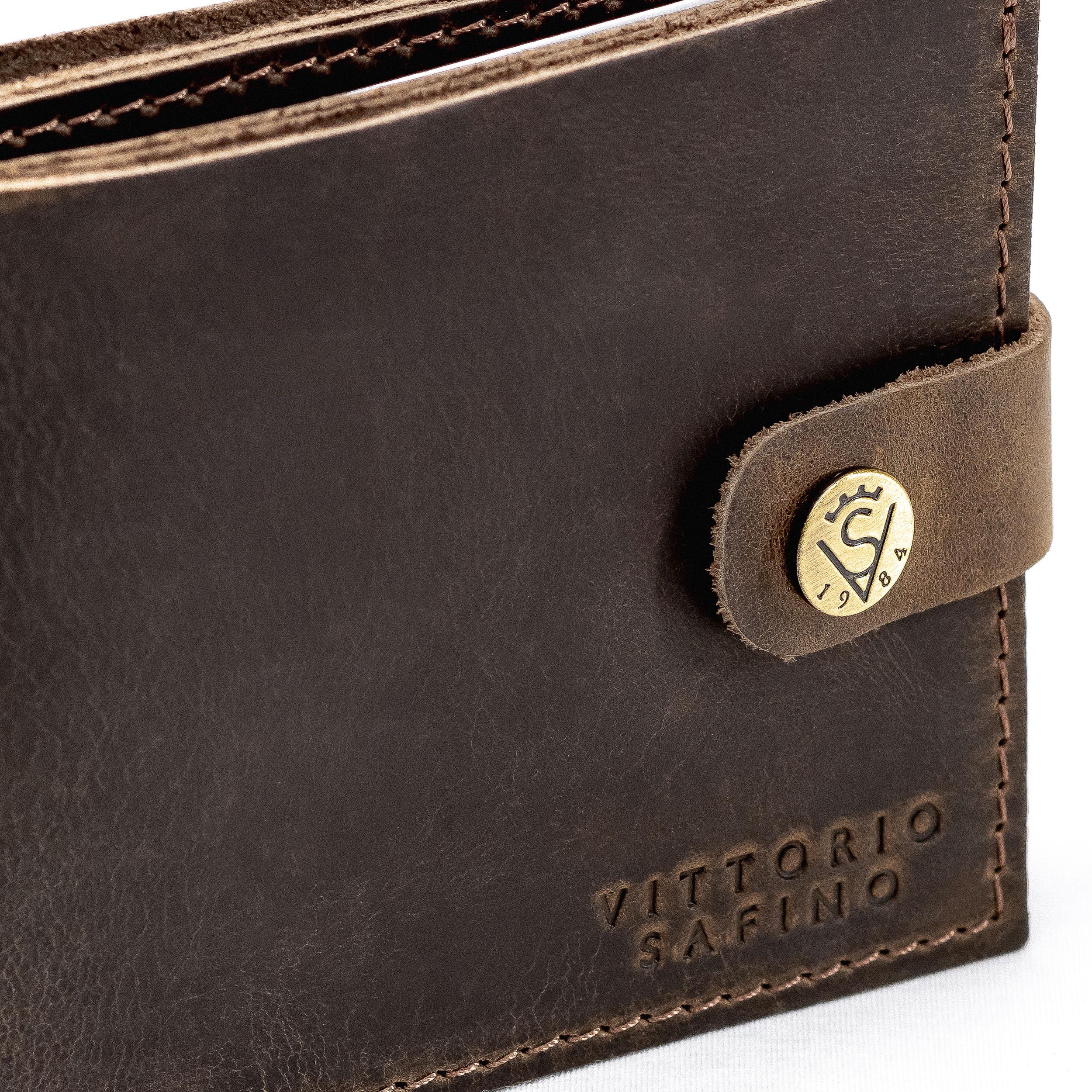 Портмоне мужское кожаное Vittorio Safino К3 Коричневый - фото 4