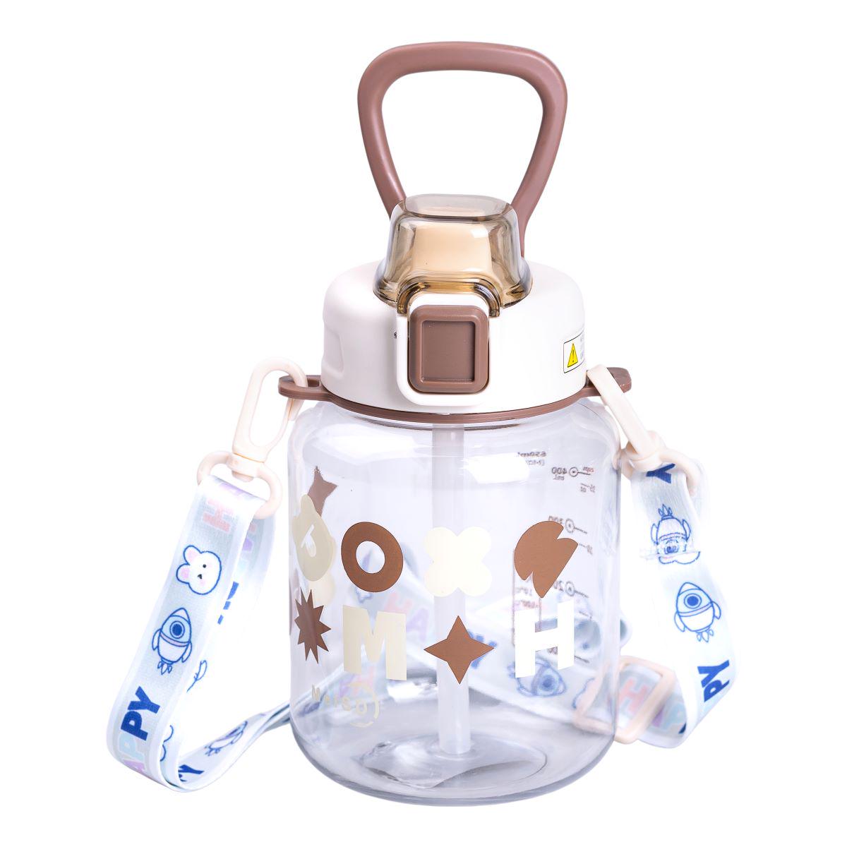 Пляшка для води дитяча на ремінці з трубочкою для дитини для спорту та школи 650 мл (6764) - фото 2 Пляшка для води дитяча на ремінці з трубочкою для дитини для спорту та школи 650 мл (6764) - фото 2