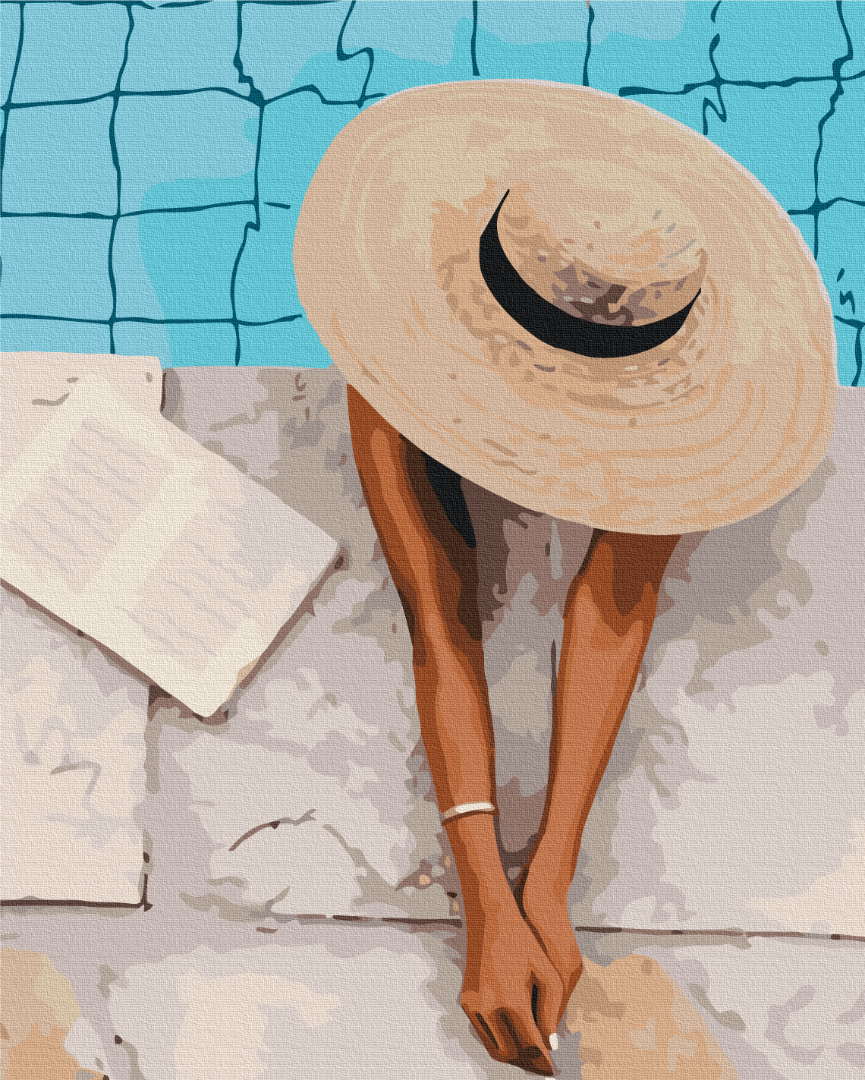 Картина по номерам Brushme Премиум Лето в шляпке 40x50 см (PBS51750)