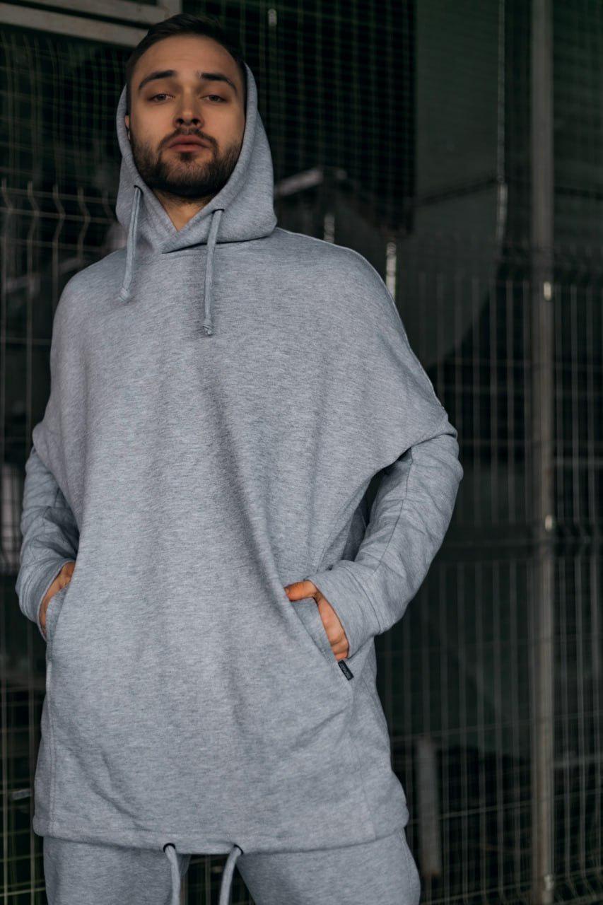 Худі чоловічий Stroper оверсайз XL Сірий (8923)