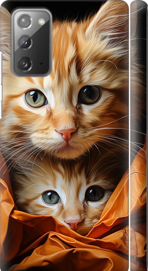 Чехол на Samsung Galaxy Note 20 Котики 2 (5664m-2036-42517)