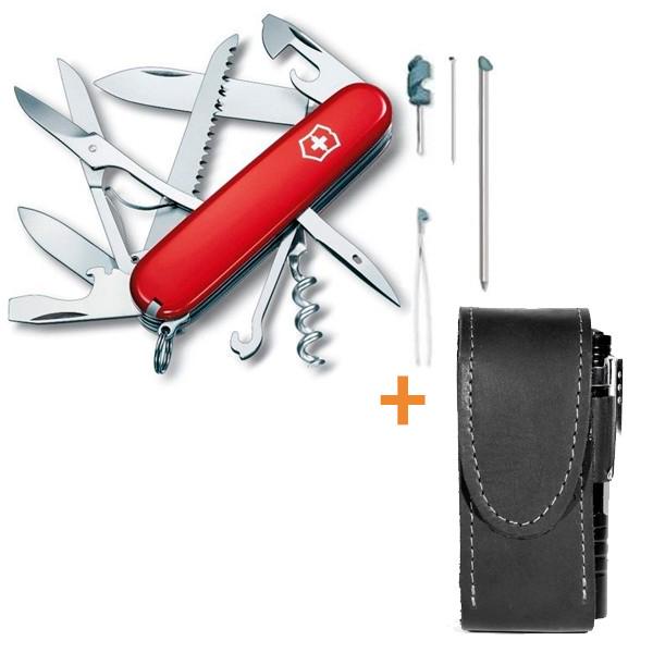 Комплект нож Victorinox Huntsman 1.3715/чехол с фонариком - фото 10