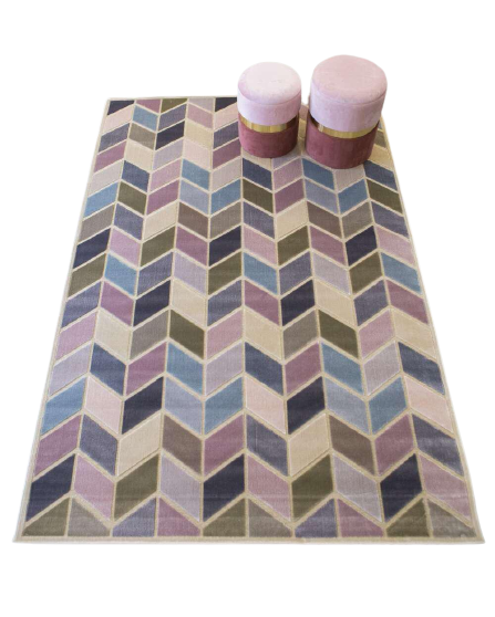 Ковер GLORIOUS 160x230 см Бежевый/Розовый/Синий (000079527)
