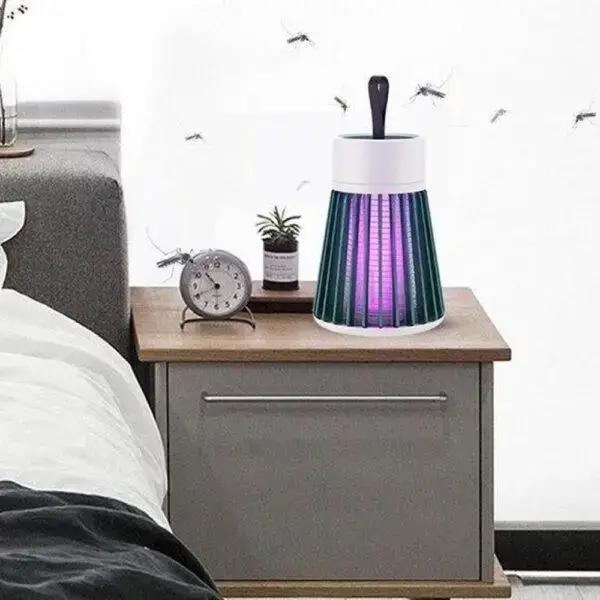 Лампа-ловушка комаров и мошек электрическая с LED-подсветкой питание от USB 12х9 см Зеленый с белым (D-0110) - фото 4 Лампа-ловушка комаров и мошек электрическая с LED-подсветкой питание от USB 12х9 см Зеленый с белым (D-0110) - фото 4