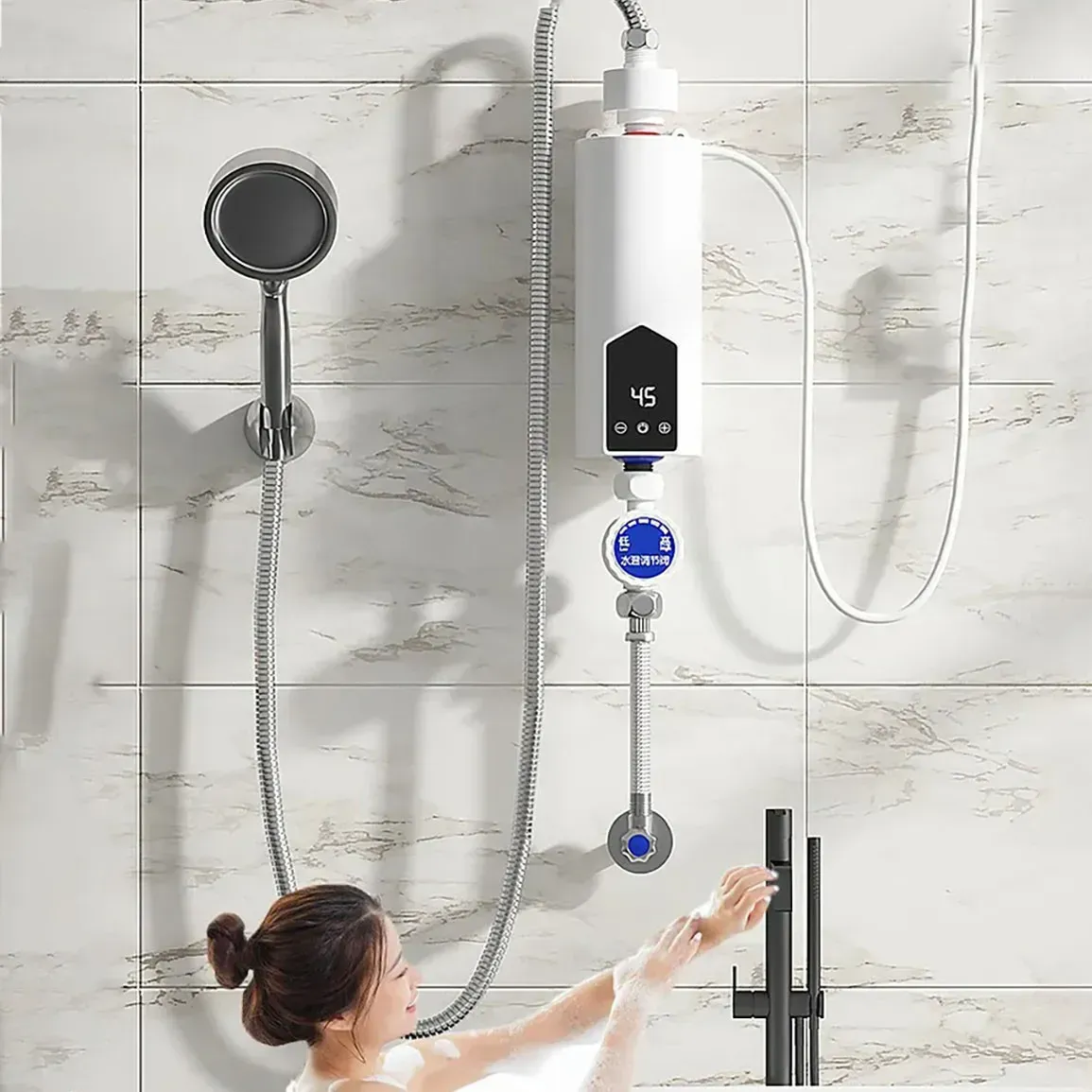 Водонагреватель проточный RYK-006 электрический с лейкой 5.5кВт (30659190) - фото 3 Водонагреватель проточный RYK-006 электрический с лейкой 5.5кВт (30659190) - фото 3