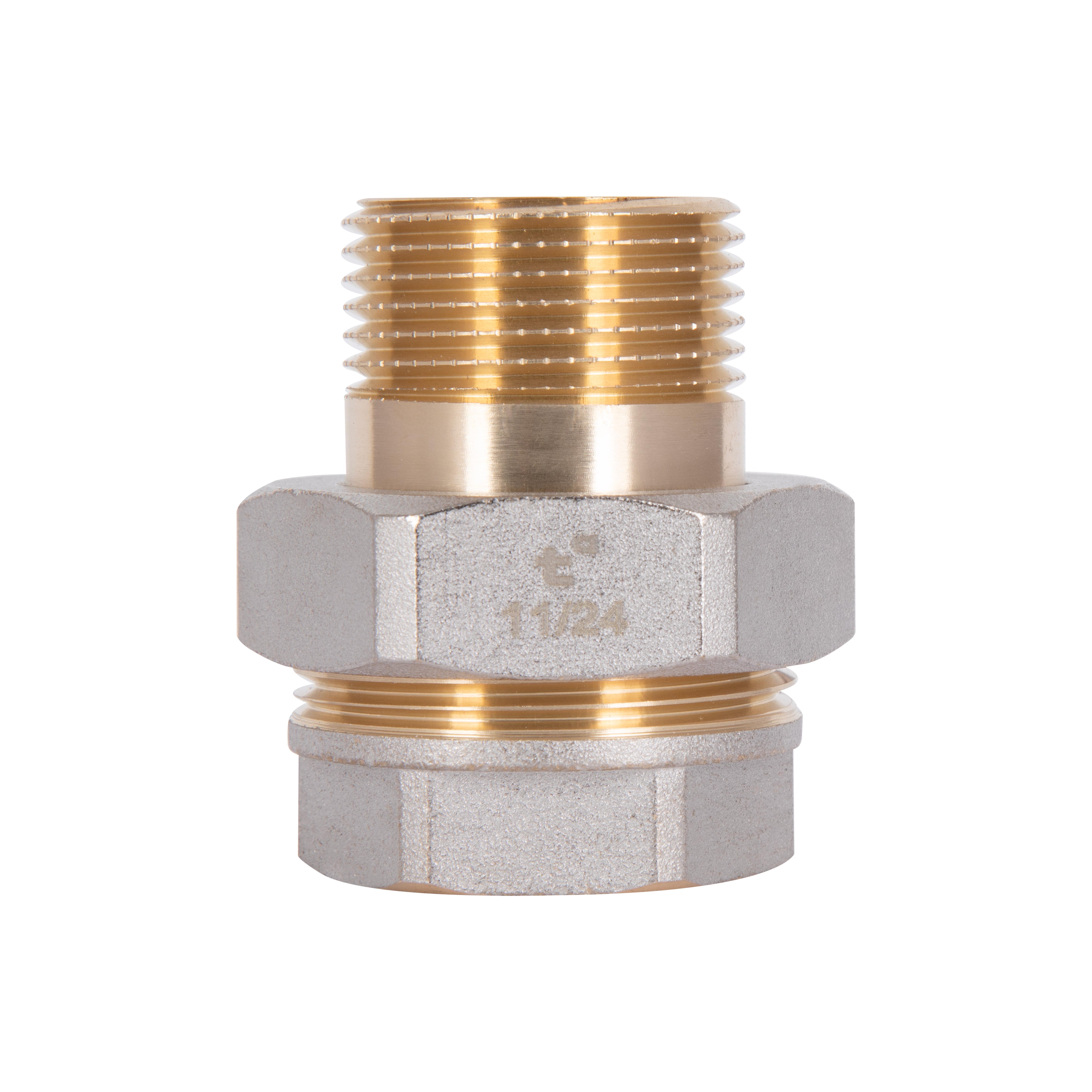 Соединение сгиб-американка Thermo Alliance Base 1" ВЗ никелированное прямое (SD190W25)