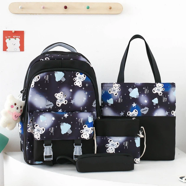 Рюкзак для девочек yy609-5 4в1 Черный