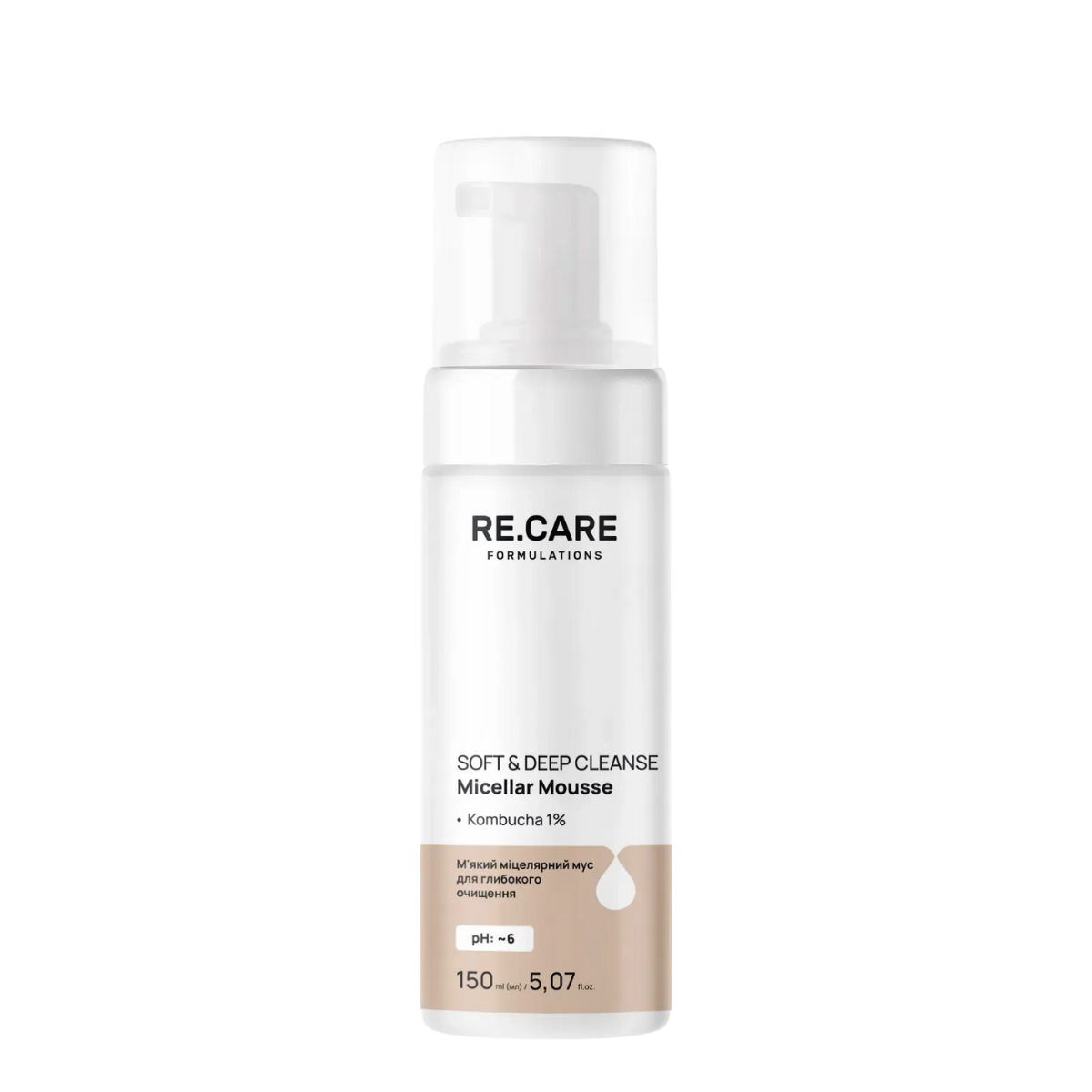 Мус для глибокого очищення обличчя Re.Care Soft & Deep Cleanse Micellar Mousse 150 мл (13355291)