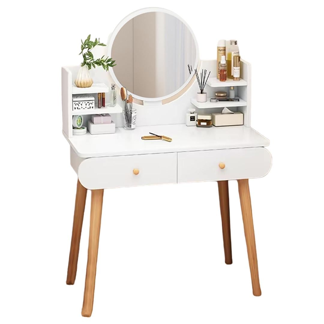Стол макияжный с LED-зеркалом и консолью для спальни и гостиной Белый (TT801)