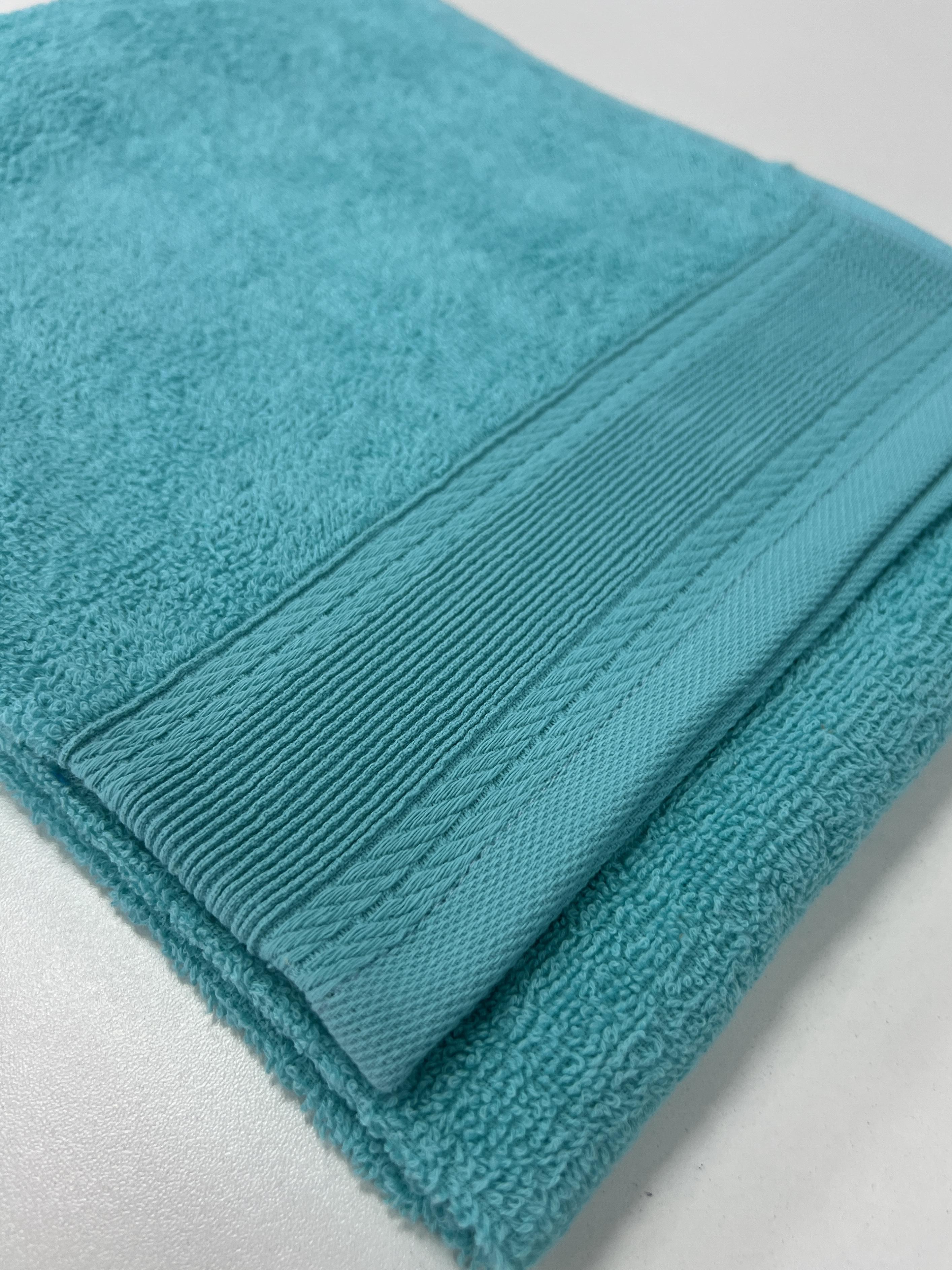 Полотенце махровое с бордюром 400г/м2 100х150 см Бирюзовий (9900227) - фото 3