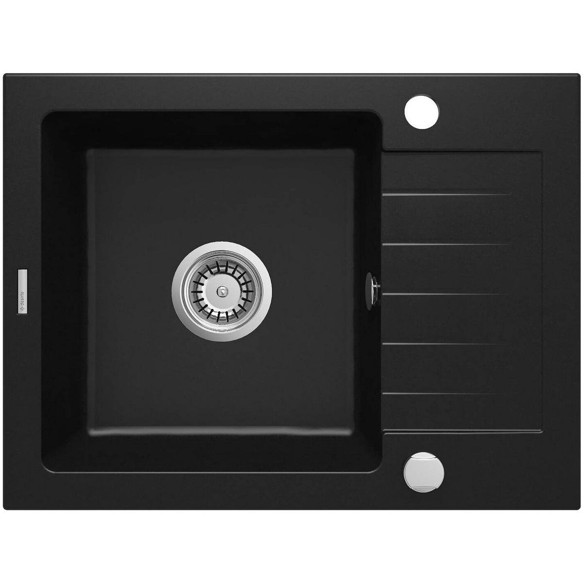 Мойка кухонная Deante ZQZ_N11A гранитная прямоугольная 580x440 мм Черный (25965238)