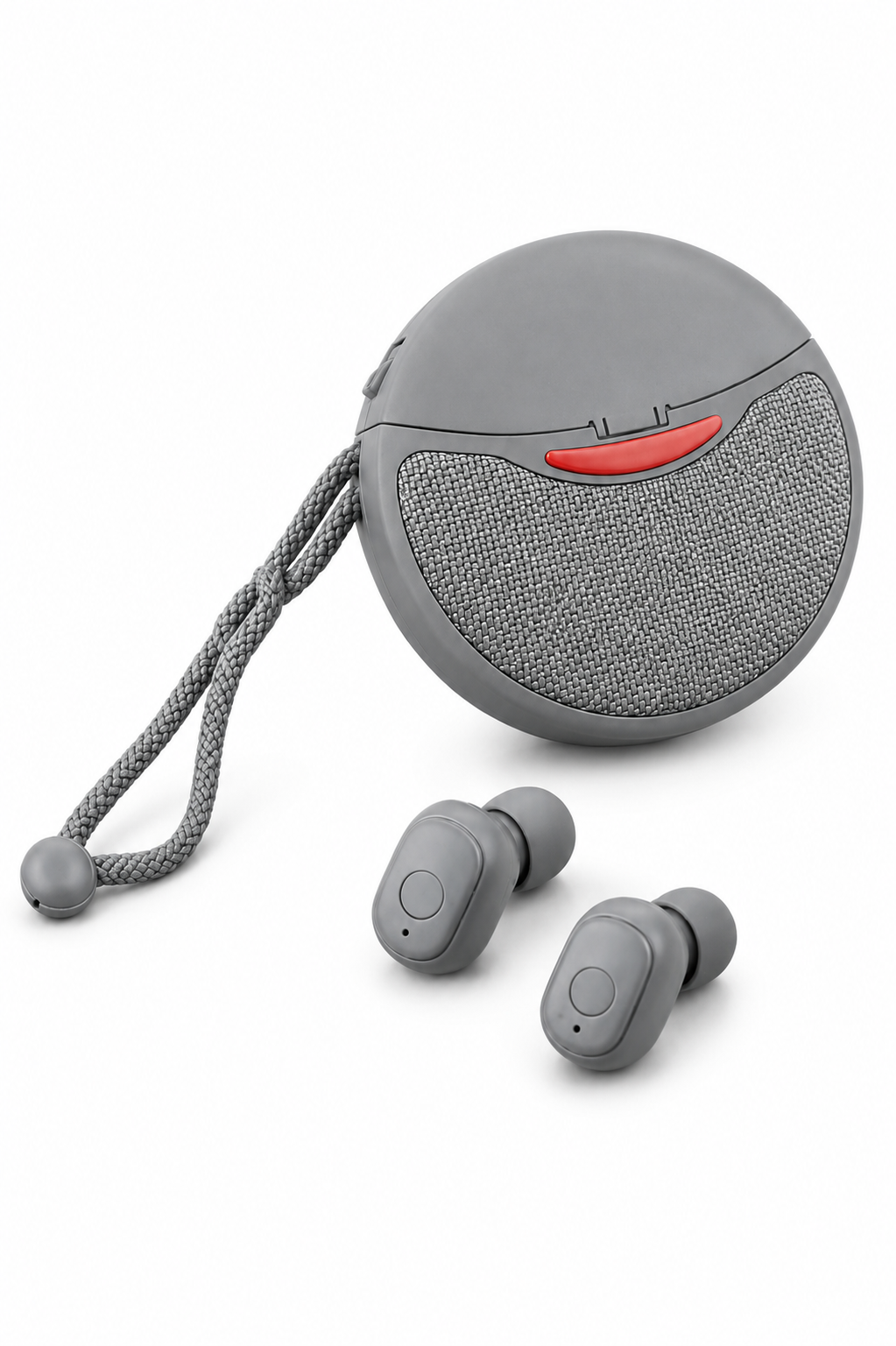 Портативная Bluetooth-колонка 4в1 с беспроводными наушниками/FM-радио USB microSD AUX с функцией громкой связи Серый (2800772620)