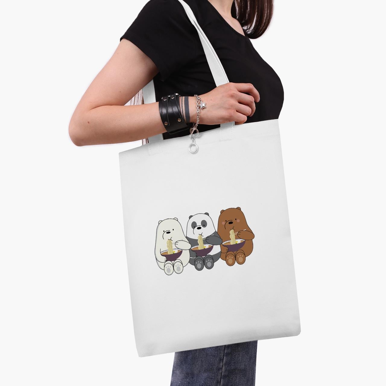 Эко сумка шоппер We Bare Bears 41x35 см Белый (9227-2897-WT1)