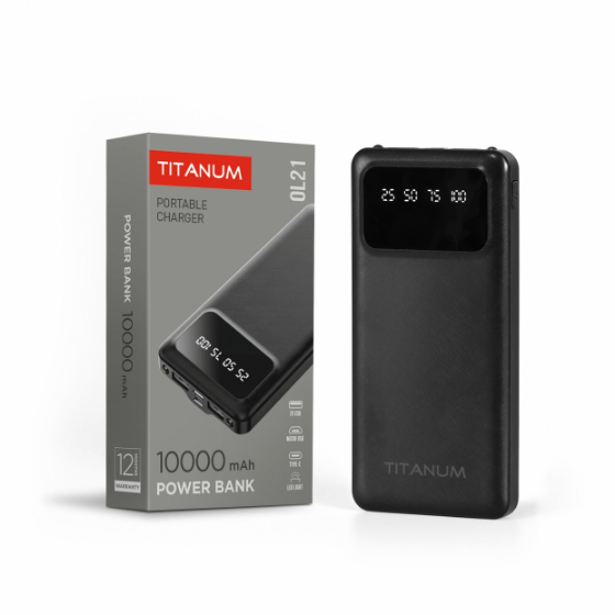 Повербанк TITANUM TPB-OL21-B 10000 mAh Чорний