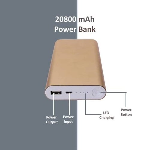 Портативний зарядний пристрій Power Bank 20800 Gold - фото 2