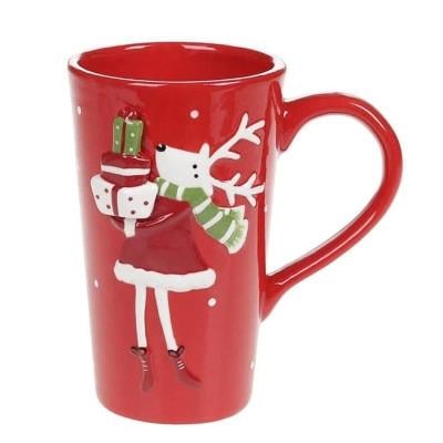 Чашка керамическая Олень с подарком 0,5 л (32048) Чашка керамическая Олень с подарком 0,5 л (32048)
