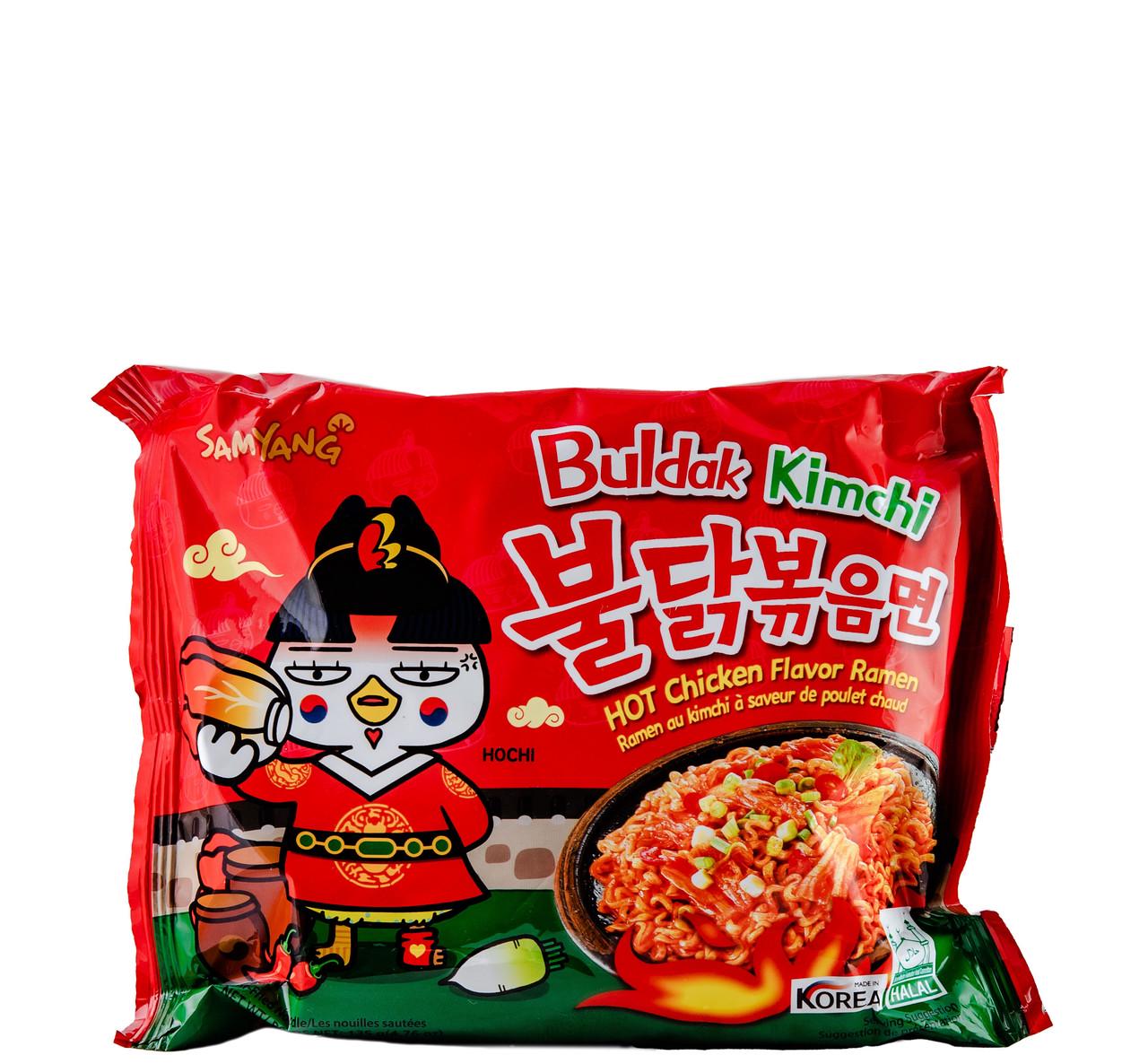 Лапша быстрого приготовления SAMYANG с курицей Кимчи Buldak Kimchi HOT Chicken flavor ramen 135 г (000009502)