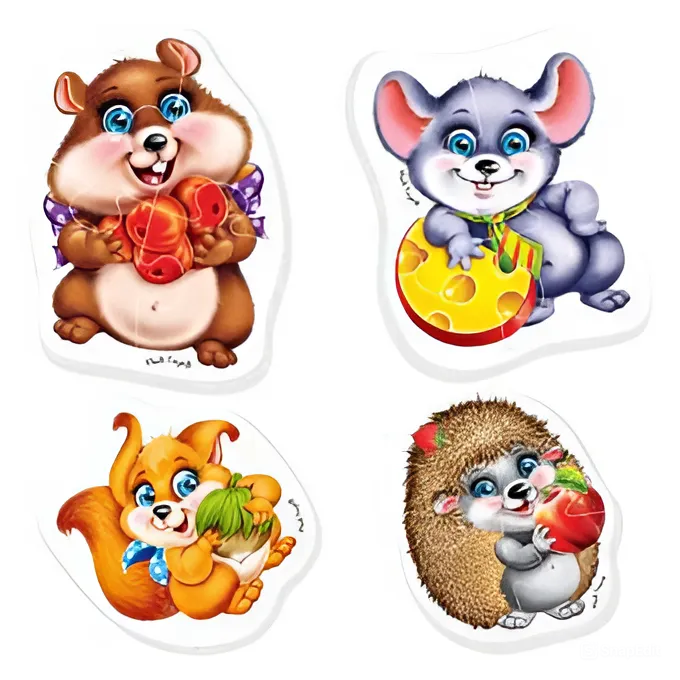 Пазли бебі Vladi Toys Пухнастики українською 4 шт. (VT1106-89) Пазли бебі Vladi Toys Пухнастики українською 4 шт. (VT1106-89)