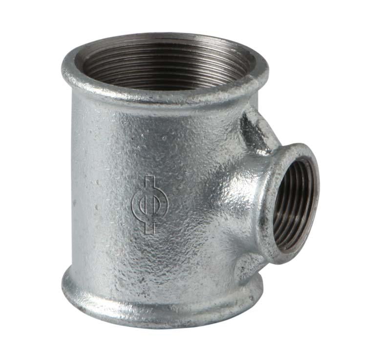 Тройник редукционный Atusa Berg Montana ВВВ d 1х1/2х1" чугун оцинкованный (13025535)