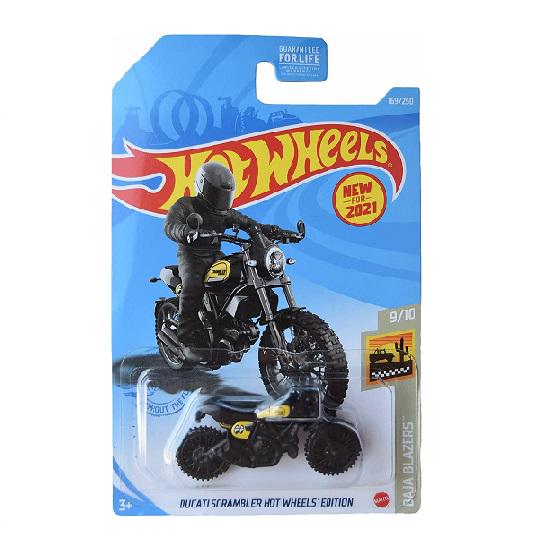 Машинка базовая Hot Wheels серии Baja Blazers 9/10 Black mooneyes-Ducati Scrambler 2021