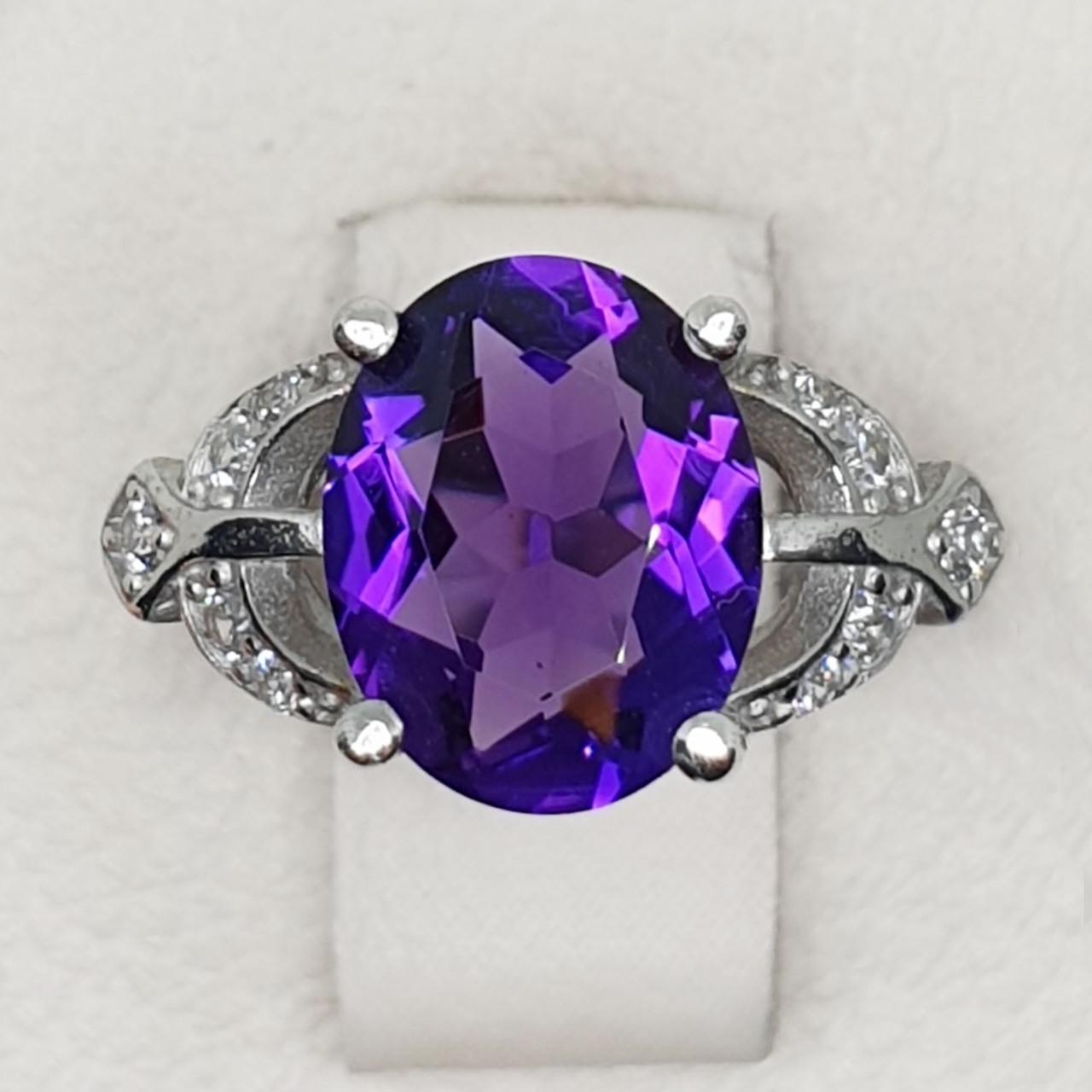 Кольцо серебряное с аметистом р. 17 2,92 г (1428232667)
