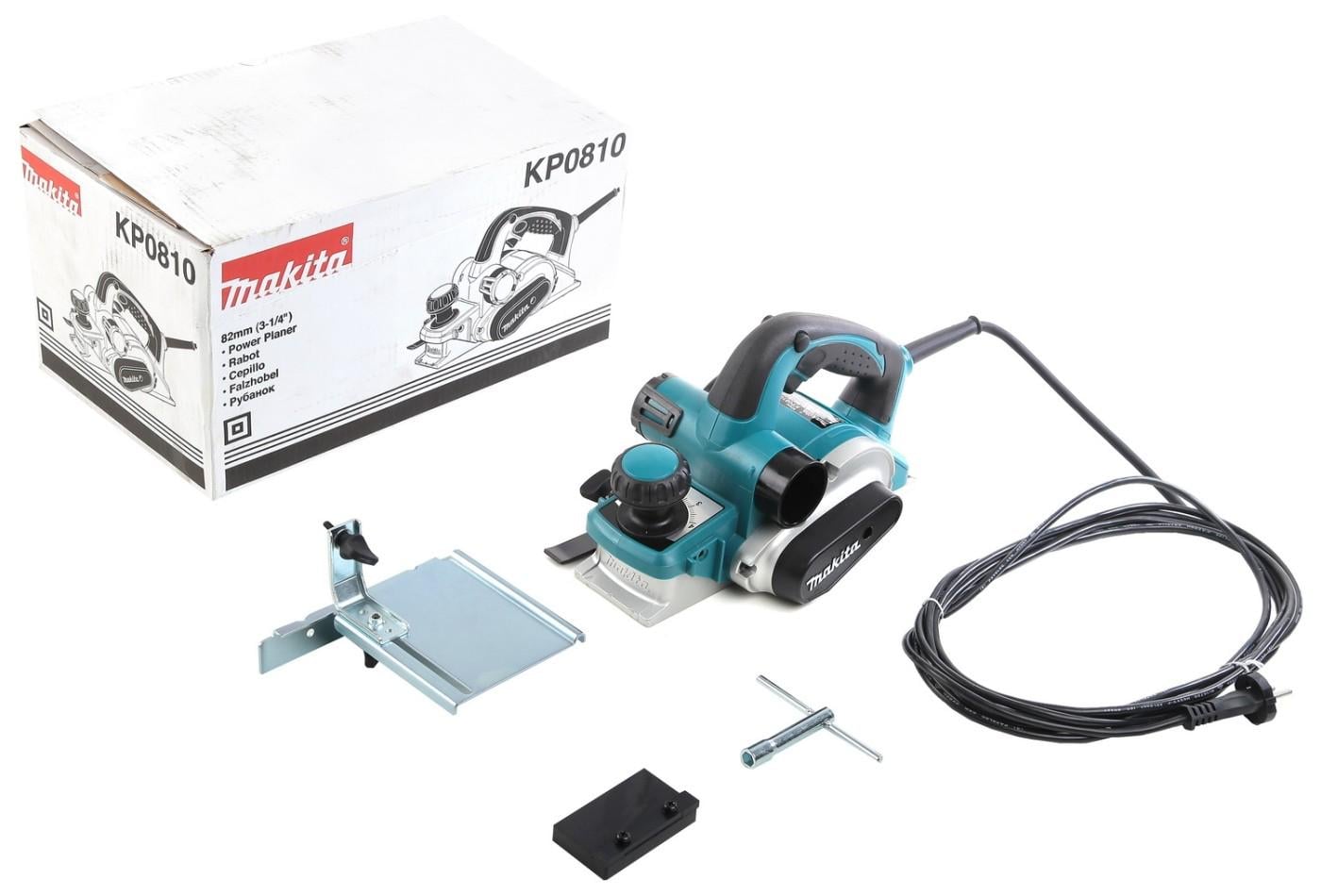 Электрический рубанок Makita KP0810 (850Вт, 82 мм) электрорубанок с контролем оборотов двигателя (4362)