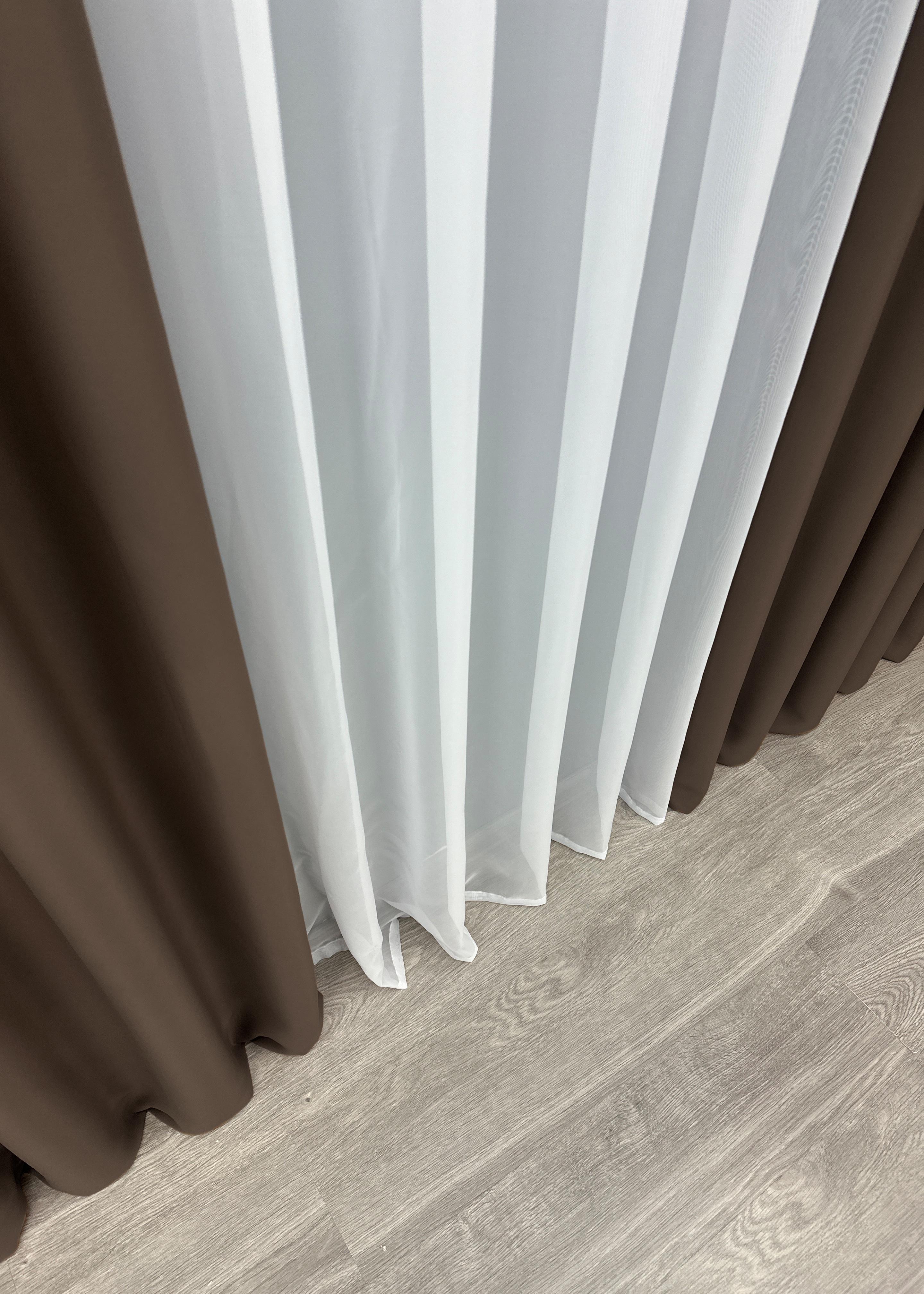 Комплект готовых штор VR-Textil Блэкаут Bagema Rvs №1238ш 150х295 см 2 шт. Шоколадный (33-0622) - фото 10