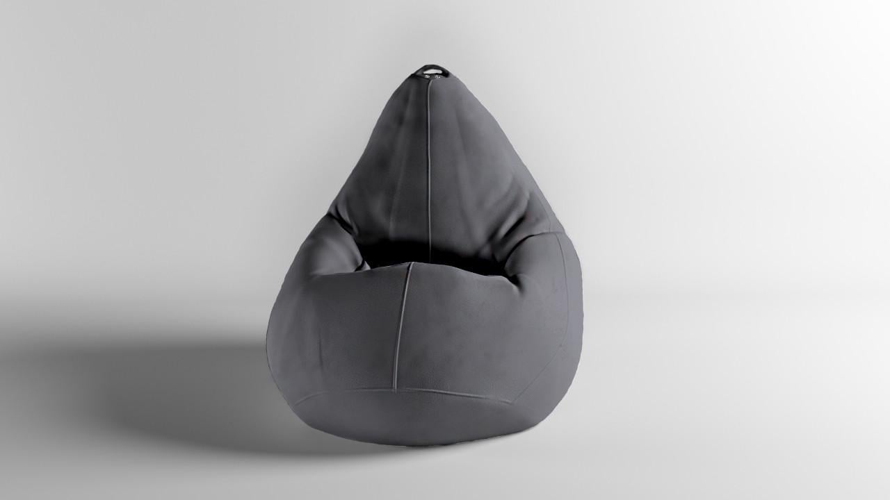 Бескаркасное кресло-мешок SkyPuff MEGA Груша Велюр Allure XXXL 160х120 см Stone (160144)