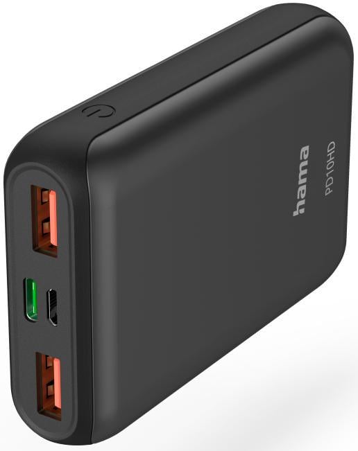 Повербанк Hama PD 10HD 10000 mAh Anthracite (00201662) Black