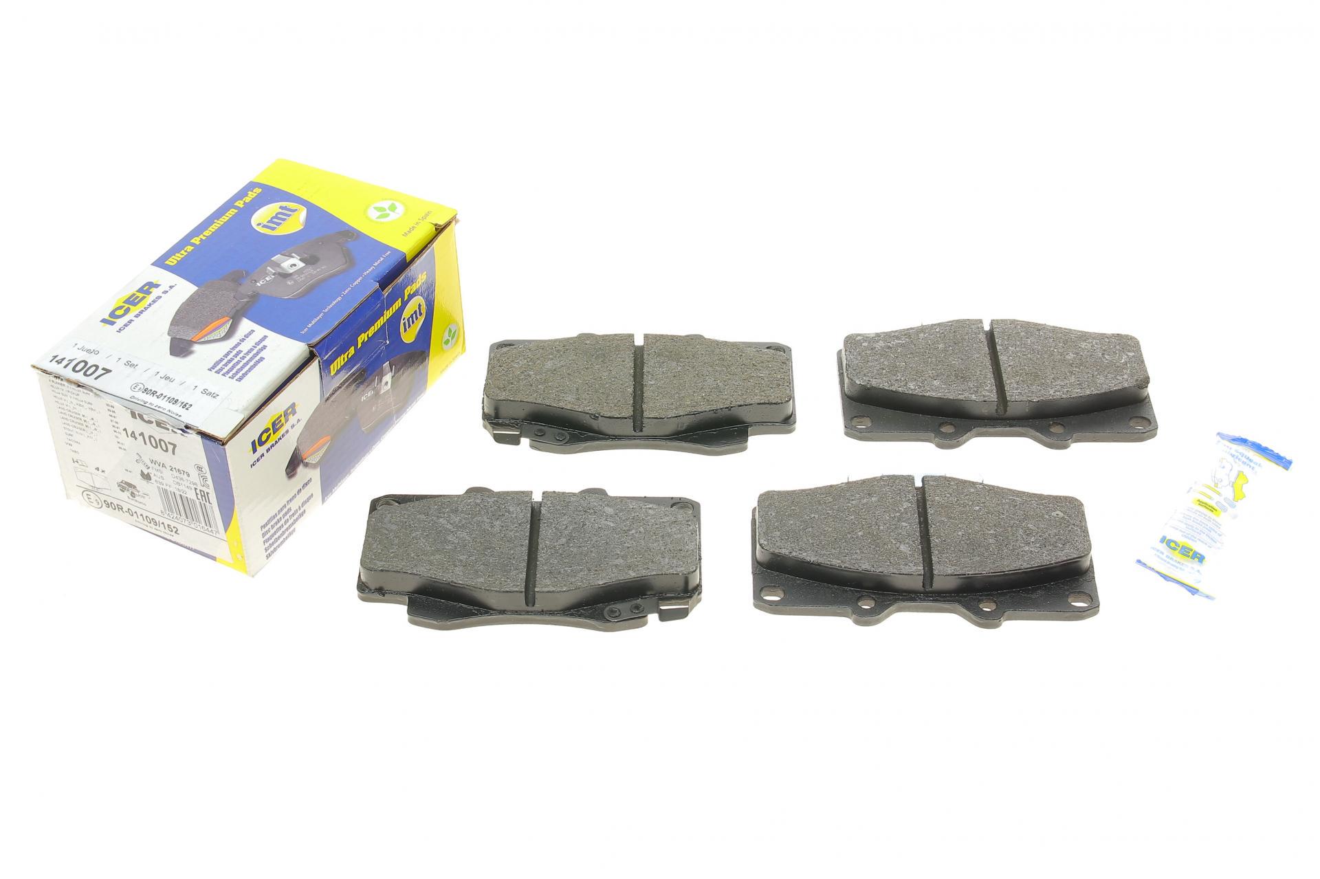 Колодки тормозные передние ICER 141007 Toyota Land Cruiser/4Runner 84-01/Hilux 83-05/Great Wall Safe F1 06-09 Колодки тормозные передние ICER 141007 Toyota Land Cruiser/4Runner 84-01/Hilux 83-05/Great Wall Safe F1 06-09
