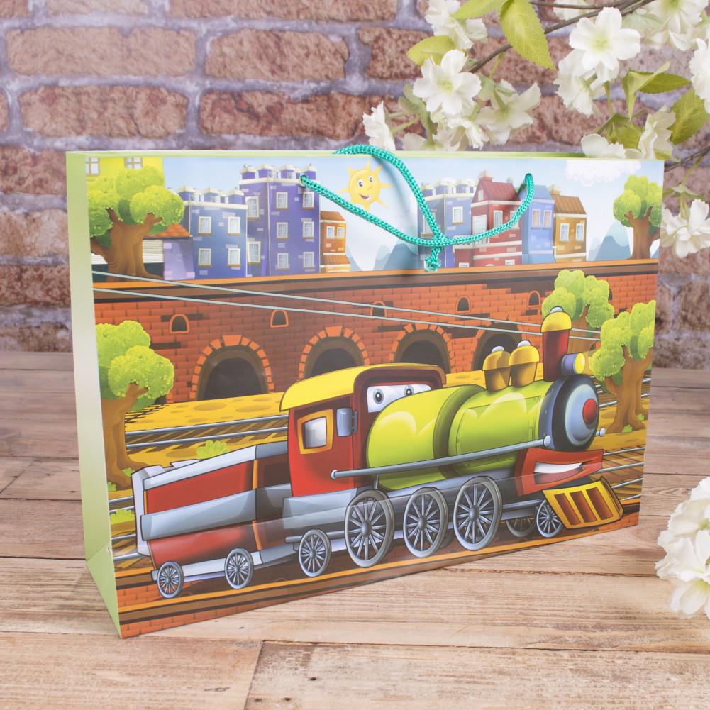 Пакет паровозик 25x36x10 см (4682-w4-72)