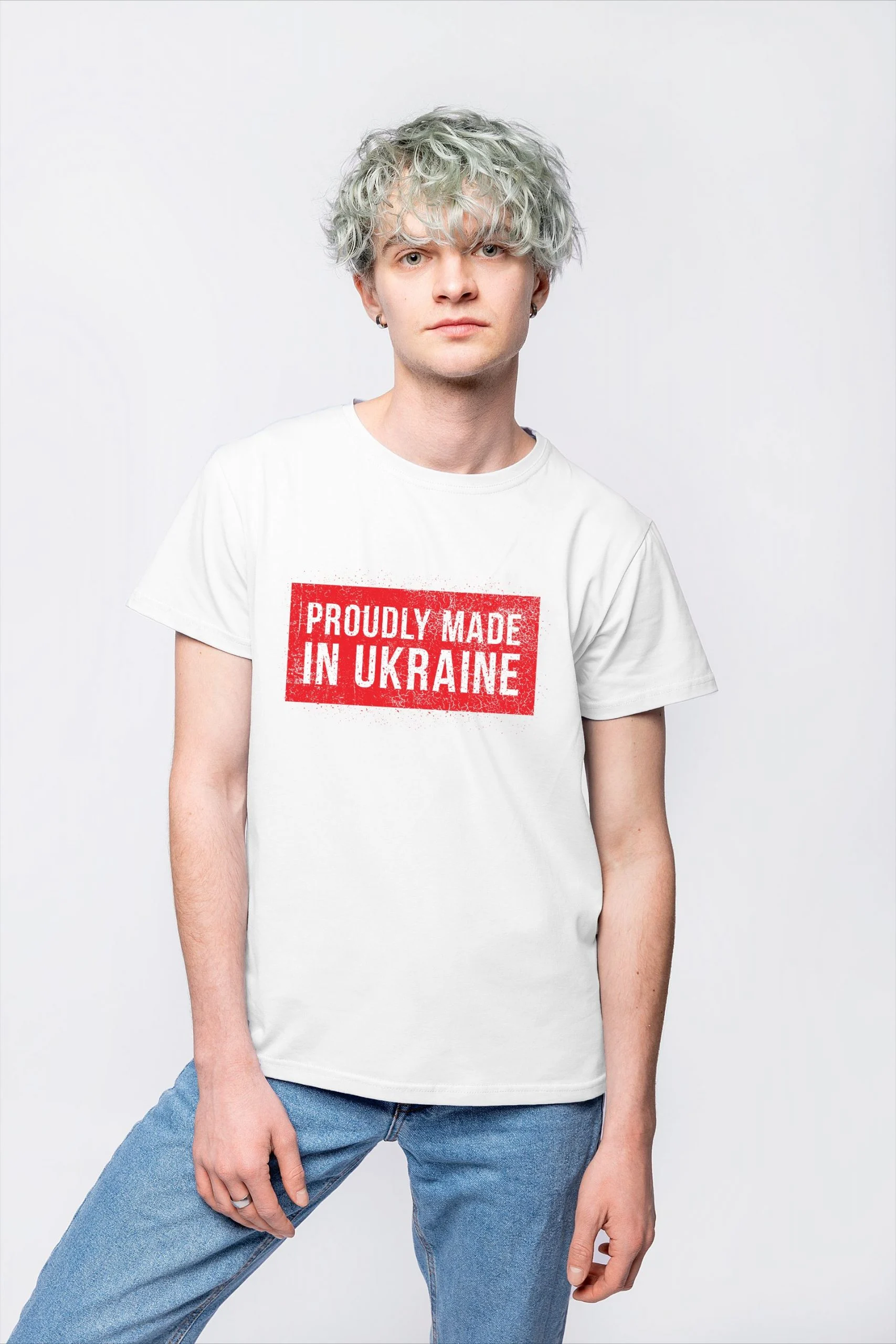 Футболка Aviatsiya Halychyny "Proudly made in Ukraine" XL Білий (00-002911)