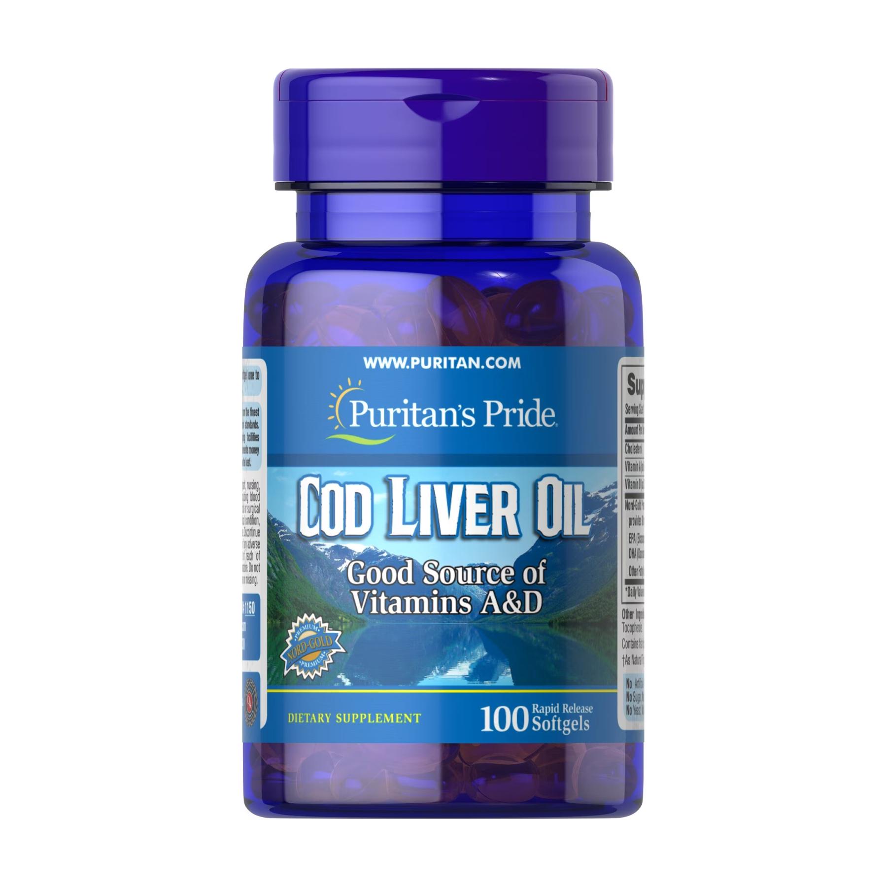 Добавка Cod Liver Oil 415 mg 100 softgels (2023-10-2467)