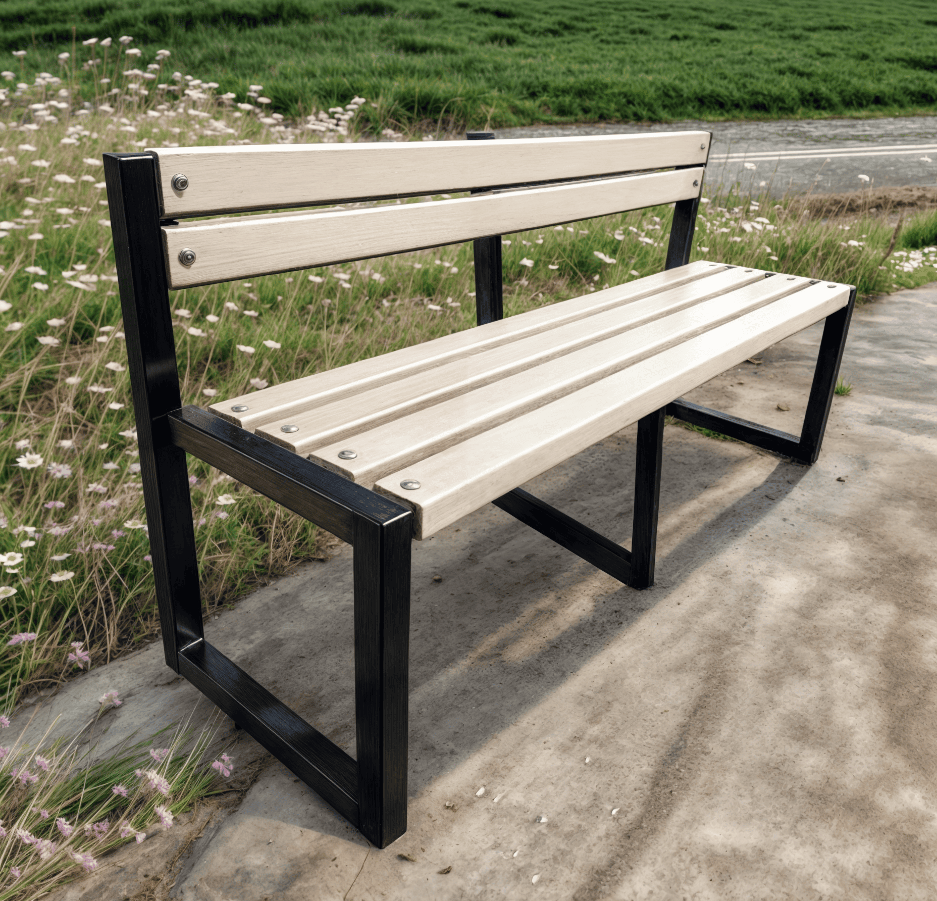 Скамейка садовая ТОБІ ШО Лофт Бенч со спинкой без подлокотников 2,6 м Слоновая кость (25589235) - фото 1 Скамейка садовая ТОБІ ШО Лофт Бенч со спинкой без подлокотников 2,6 м Слоновая кость (25589235) - фото 1