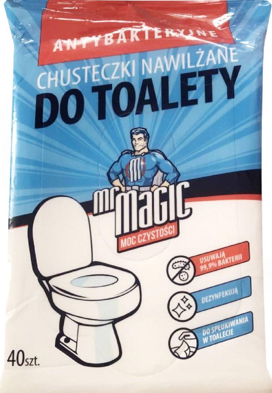 Салфетки для туалета влажные Mr Magic Antibacterial 40 шт. (13736)