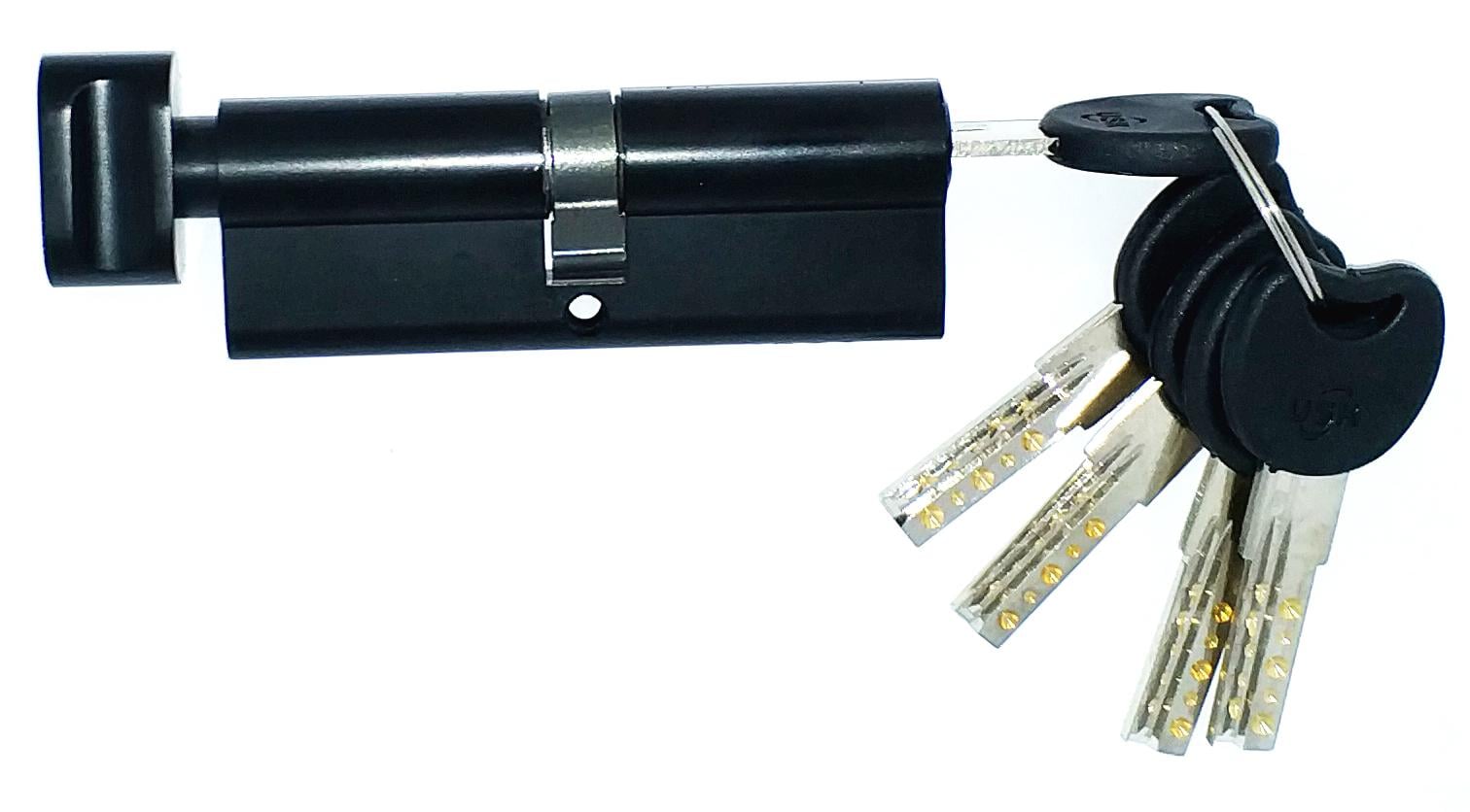 Цилиндровый механизм USK ZC-90 45x45 ключ/поворотник Черный