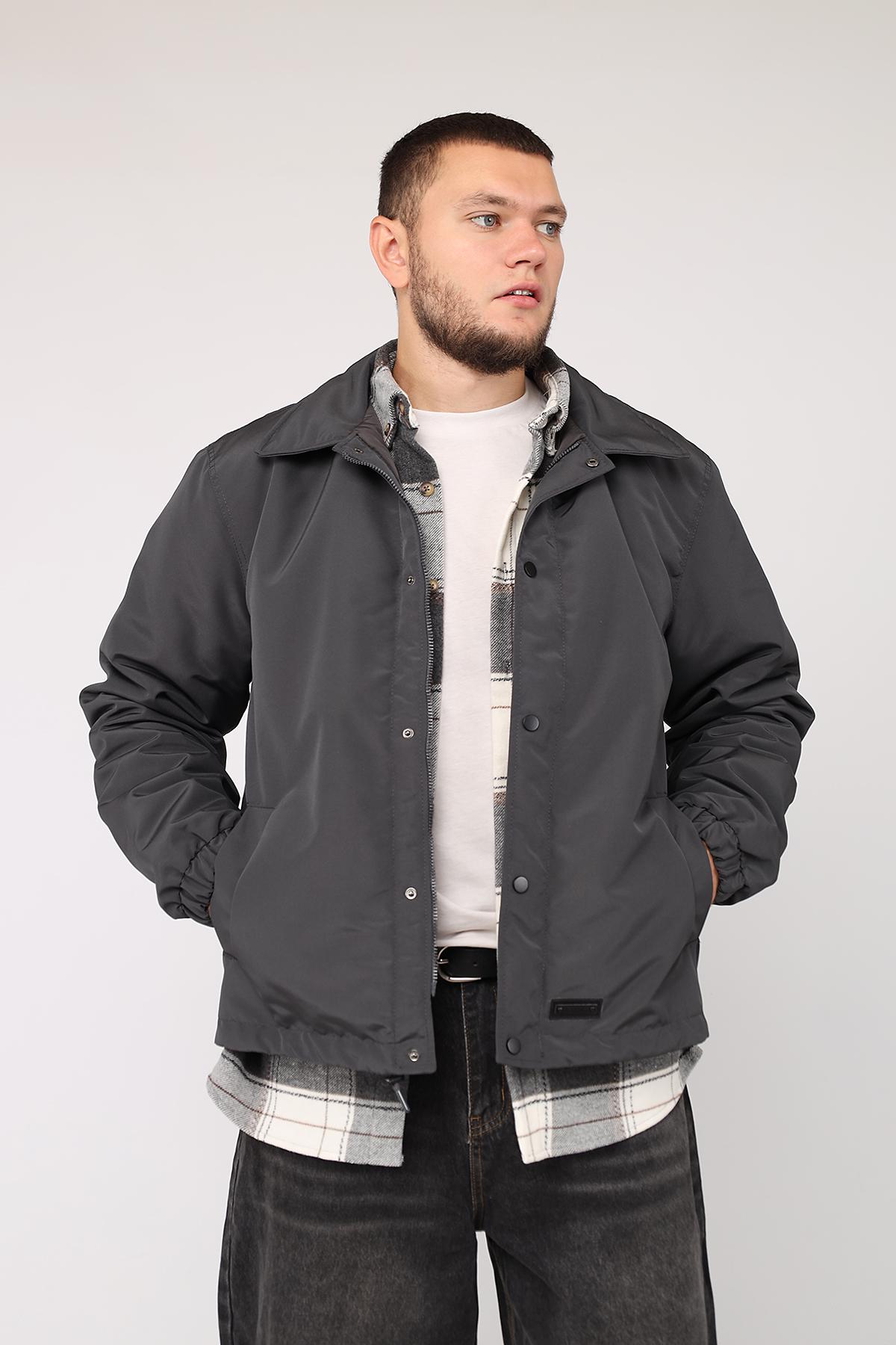 Куртка чоловіча демісезонна ЦБ-00280111 р. 54 Графіт (29079979)