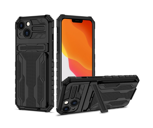 Чехол-накладка Armor Case with Card Slot для Apple iPhone 14 Plus Чёрный