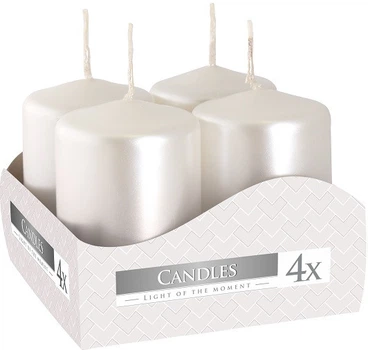 Свеча Bispol 6 см 4 шт. перламутровый (SW40/60-064)