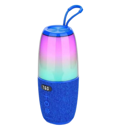 Портативна колонка T&G 644 5W з RGB підсвічуванням і ремінцем Blue Портативна колонка T&G 644 5W з RGB підсвічуванням і ремінцем Blue
