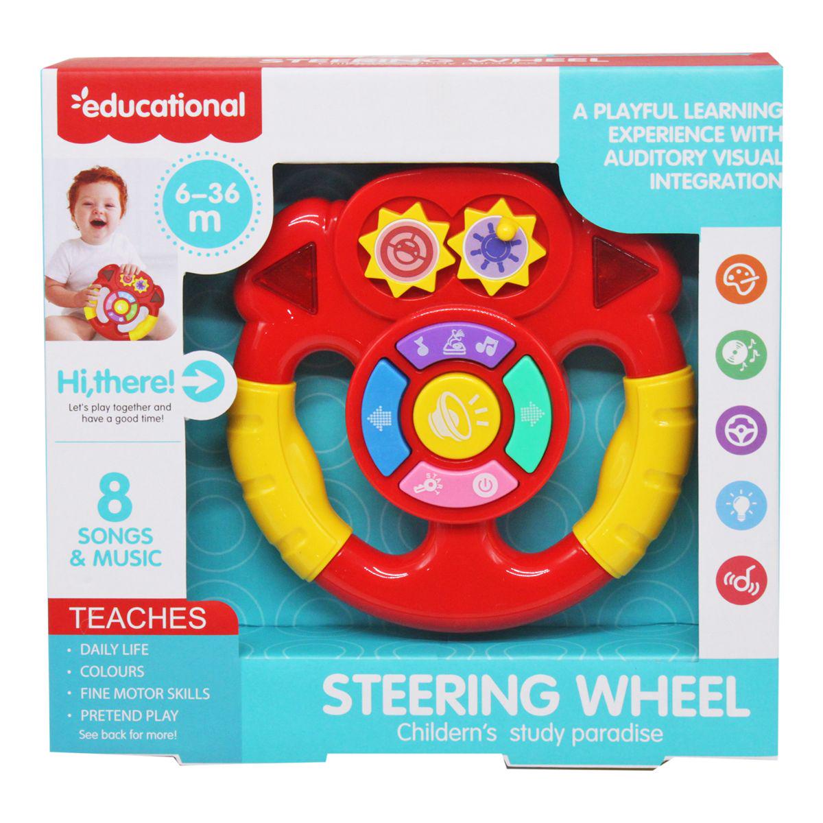 Интерактивная игрушка Руль музыкальный Steering wheel Красный (217841)