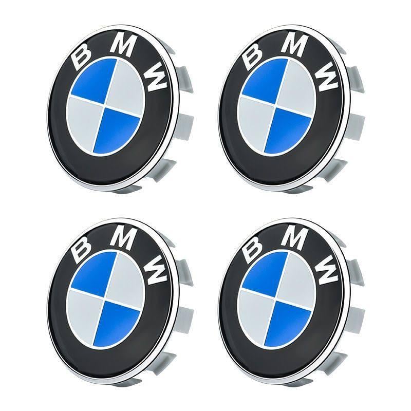 Заглушки для дисков BMW 56 мм 4 шт. Сине-белый (1581)
