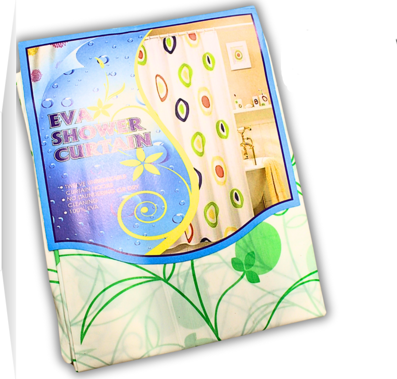 Шторка для душа утолщенная 180х180 см Зеленый растения