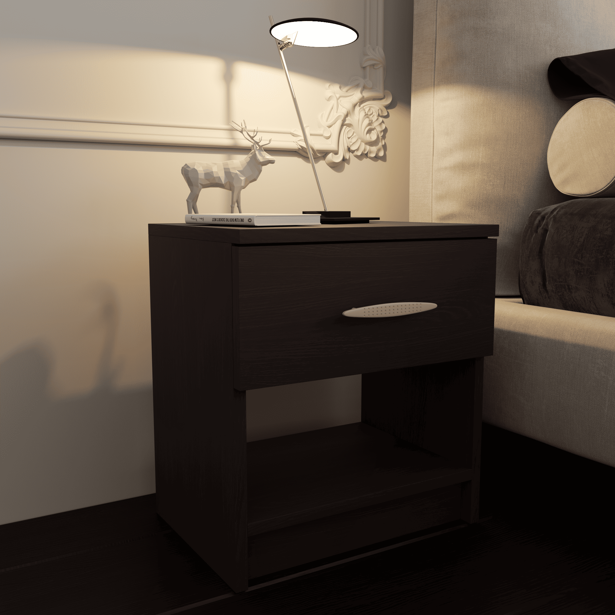 Тумба прикроватная с ящиком 410х380х290 мм Венге (GT-25) Тумба прикроватная с ящиком 410х380х290 мм Венге (GT-25)