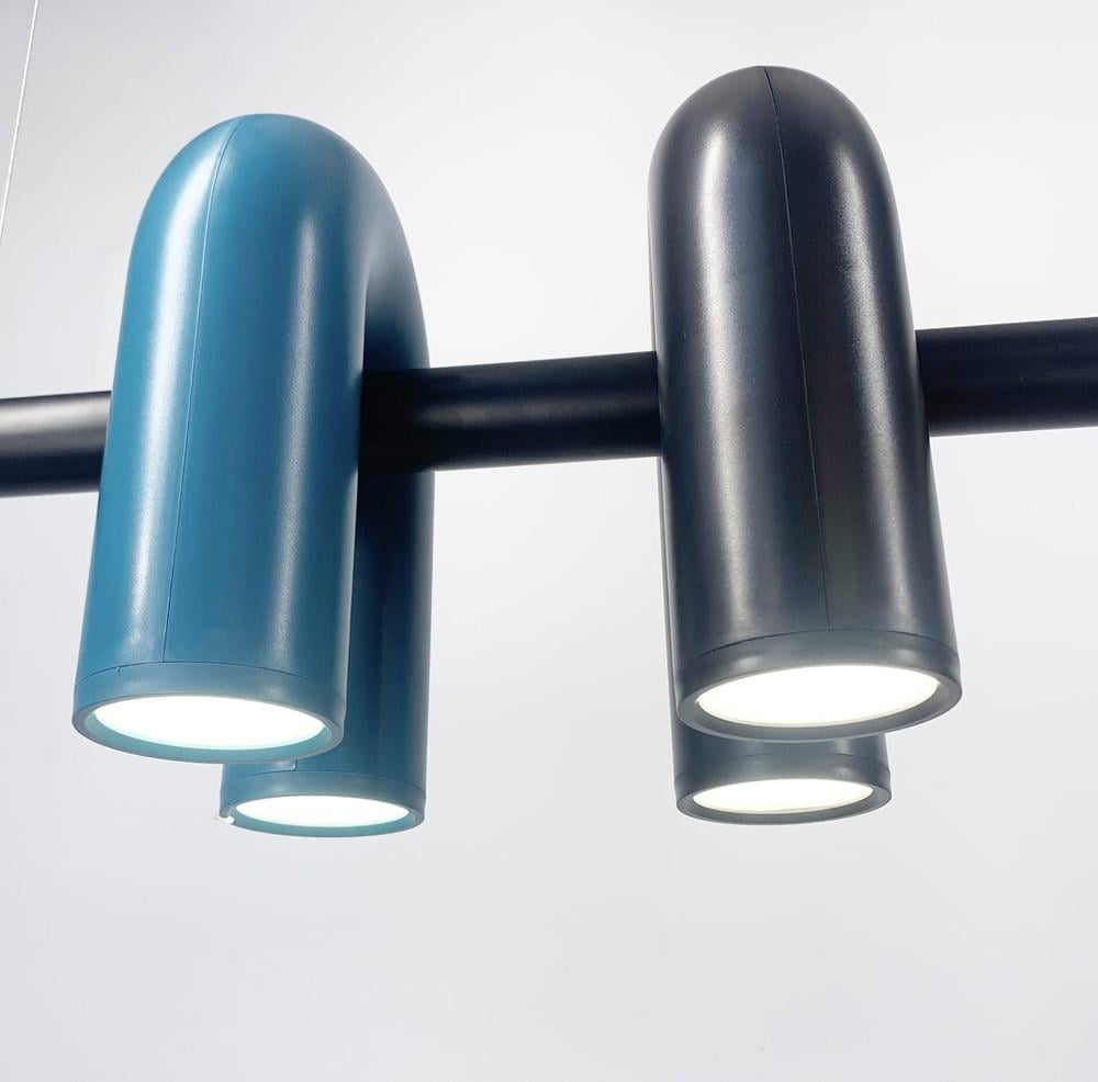 Люстра дизайнерська видовжена Circus Ago Чорний з зеленим (MJ 18L-1220 BK+GR) - фото 2 Люстра дизайнерська видовжена Circus Ago Чорний з зеленим (MJ 18L-1220 BK+GR) - фото 2