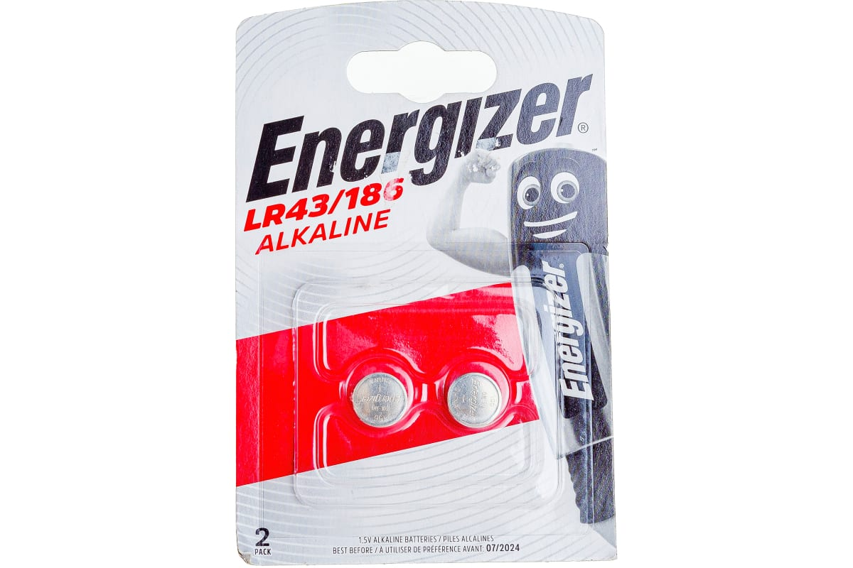 Батарейка алкалінова ENERGIZER AG12/LR43/186 на блістері 2 шт. (3110816305)