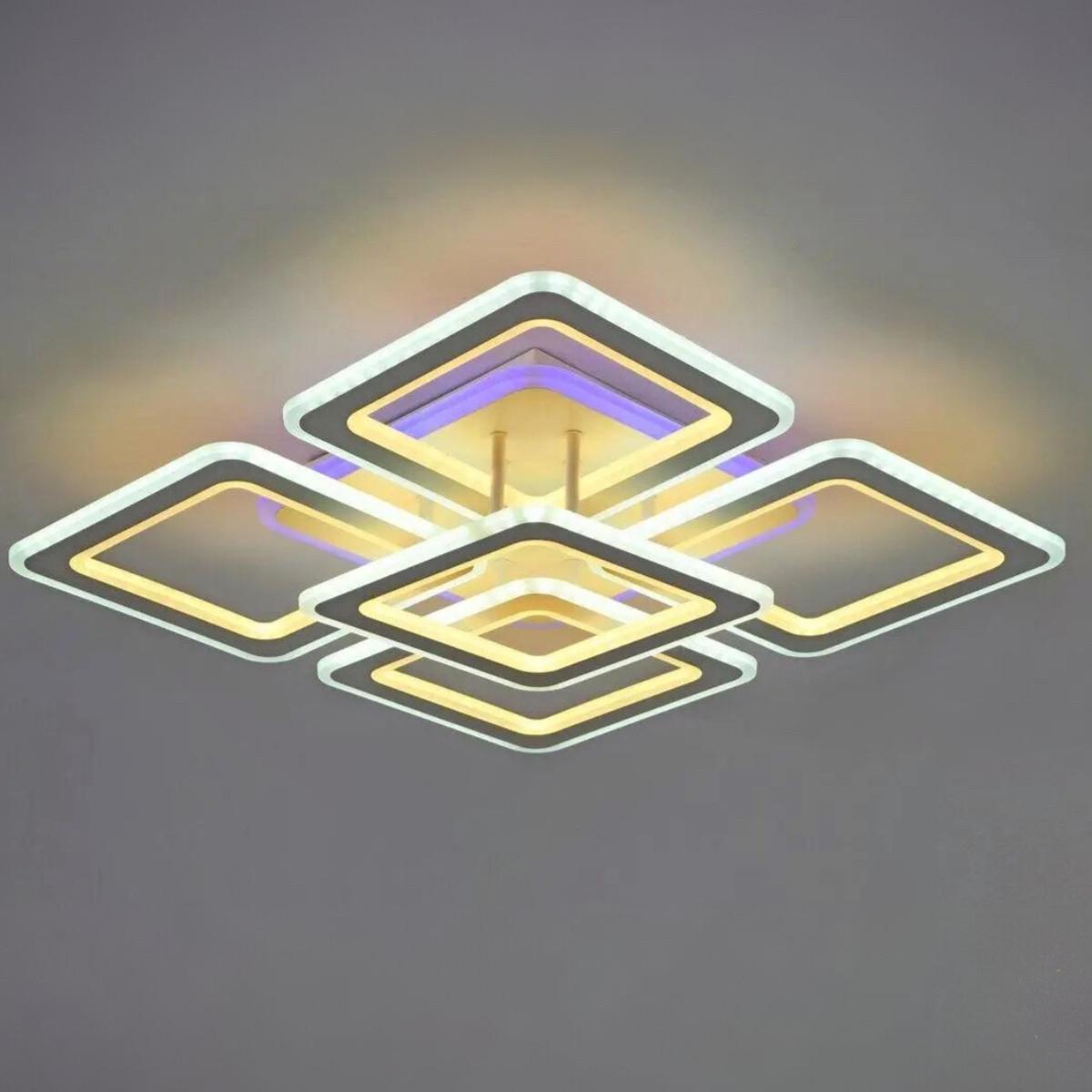 Люстра светодиодная Sirius 240W 3000-6500К Белый (Ш 77668/4+1 WH)