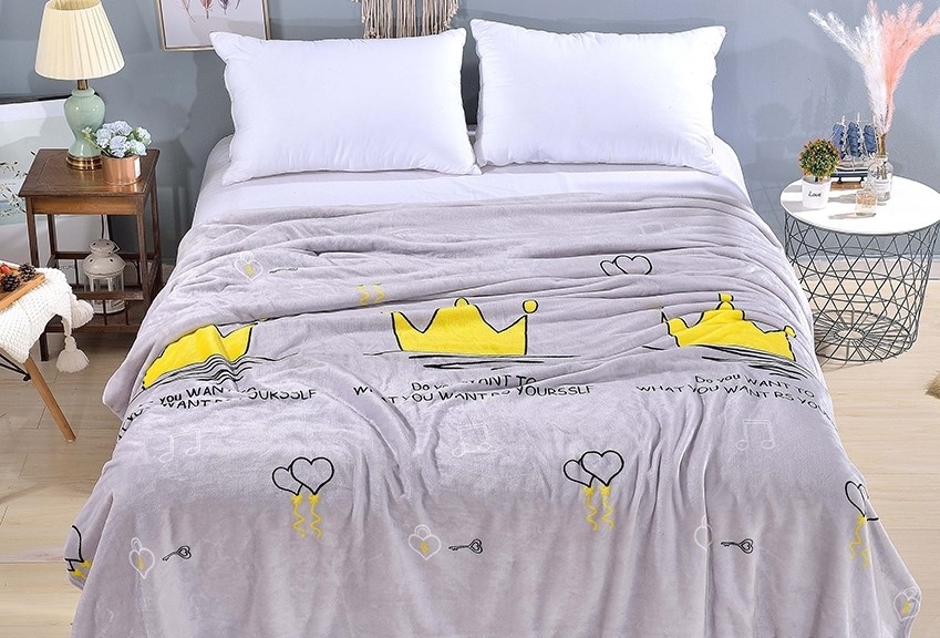 Плед TAGtextil велсофт Корона 200х220 см (ALM1915)