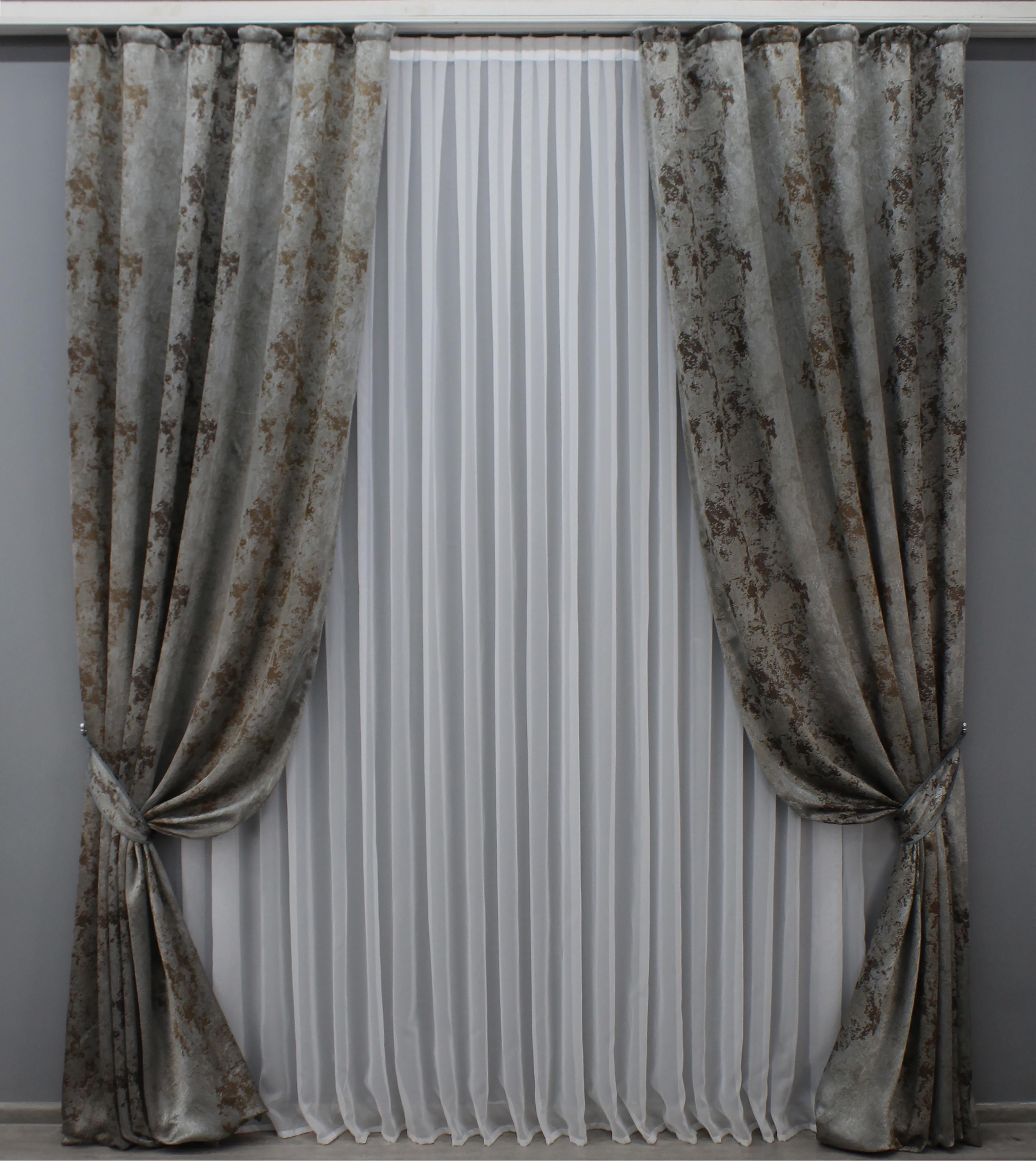 Комплект готовых штор VR-Textil Мрамор Al-7 № 1467ш 150х290 см 2 шт. Серый/Коричневый (33-0329) - фото 1 Комплект готовых штор VR-Textil Мрамор Al-7 № 1467ш 150х290 см 2 шт. Серый/Коричневый (33-0329) - фото 1