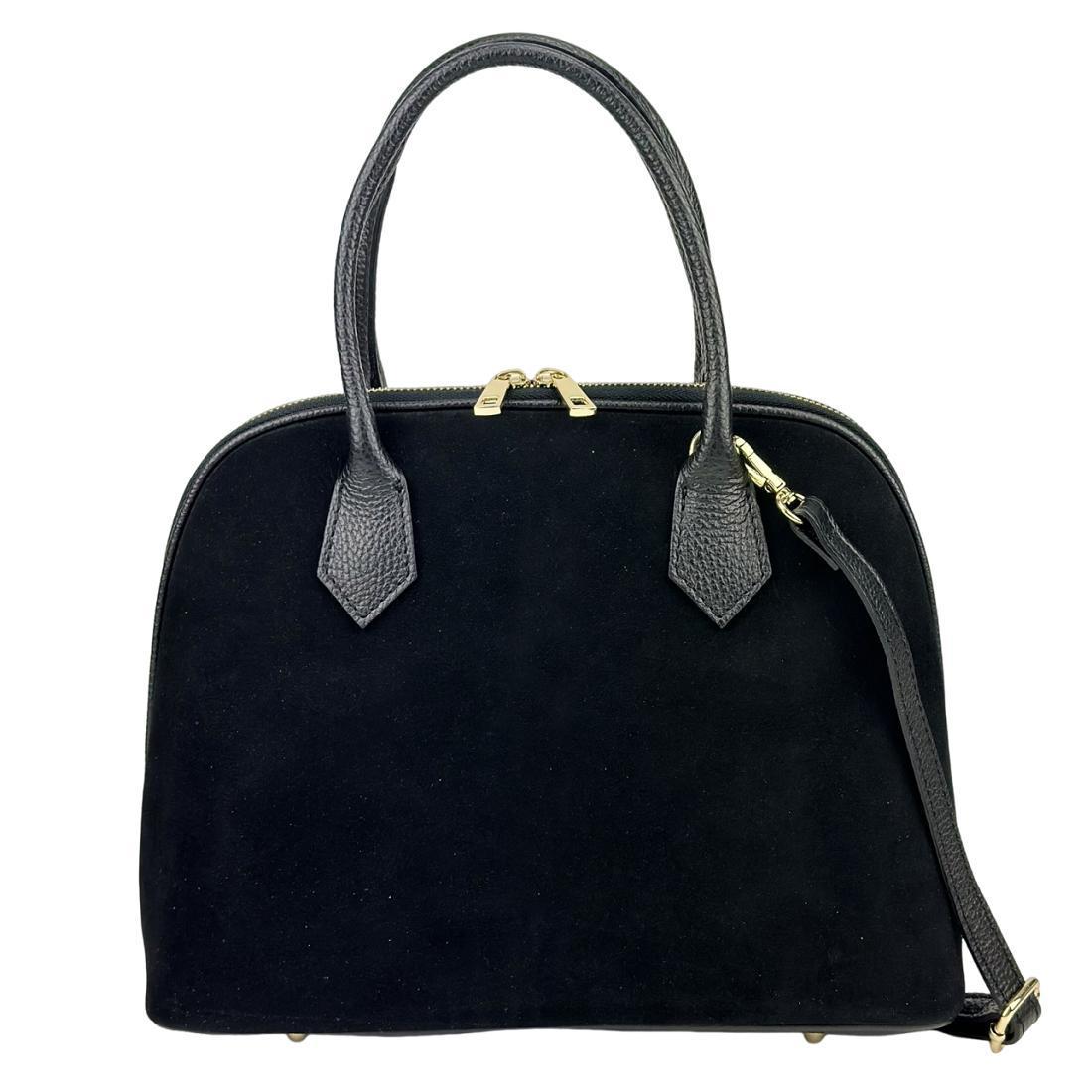 Женская сумка замшевая Firenze Italy F-IT-3015A каркасная Черный (2656559011)